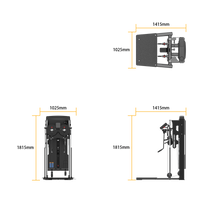 Thumbnail for Dimensions of Insight Fitness Standing Multi Flight - SA054 shown from multiple angles on a white background