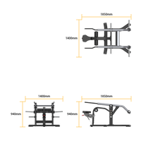 Thumbnail for Dimensions of a Insight Fitness Triceps Curl - SH016 setup with measurement labels on a white background