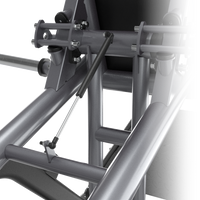 Thumbnail for Close-up of a Insight Fitness V Squat - SH038 structure with various components on a white background