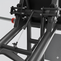 Thumbnail for Close-up of a Insight Fitness V Squat - SH038 structure with various components on a white background