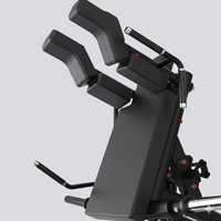 Thumbnail for Close-up of a Insight Fitness V Squat - SH038 with metallic components on a white background