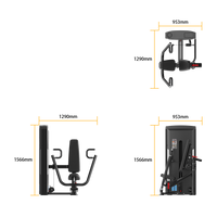 Thumbnail for Insight Fitness Vertical Chest Press - SA001 with dimensions labeled on a white background