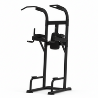 Thumbnail for Black pull-up bar and dip station on a white background