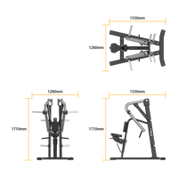 Thumbnail for Insight Low Row SH004 with dimensions labeled on a white background