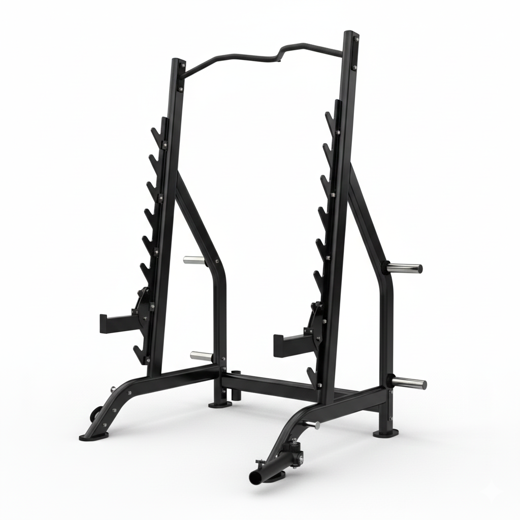 Insight Multi Purpose Rack - BS019 designed for weight lifting, featuring various attachment points for different exercises.