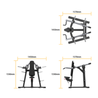 Thumbnail for Measurement chart of a Insight Shoulder Press SH003 on a white background