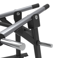 Thumbnail for Close-up of a Insight Shoulder Press SH003 with metal bars on a white background