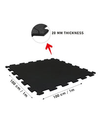 Thumbnail for 1441 Fitness Interlocking Gym Floor Mats - 100 cm x 100 cm x 20 mm