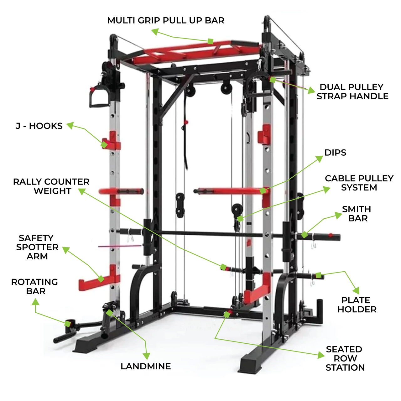 J009 Multi Function Smith Machine Home Gym Bundle Offer  - PRO1 - J009