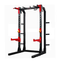 Thumbnail for Half Cage Squat Rack J611 with 120 kg Speckle Bumper Plates and Adjustable Bench A8007 (Bundle)