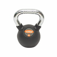 Thumbnail for LiveUp Rubber Coated Kettlebell Black Color - LS2044 - 20 KG