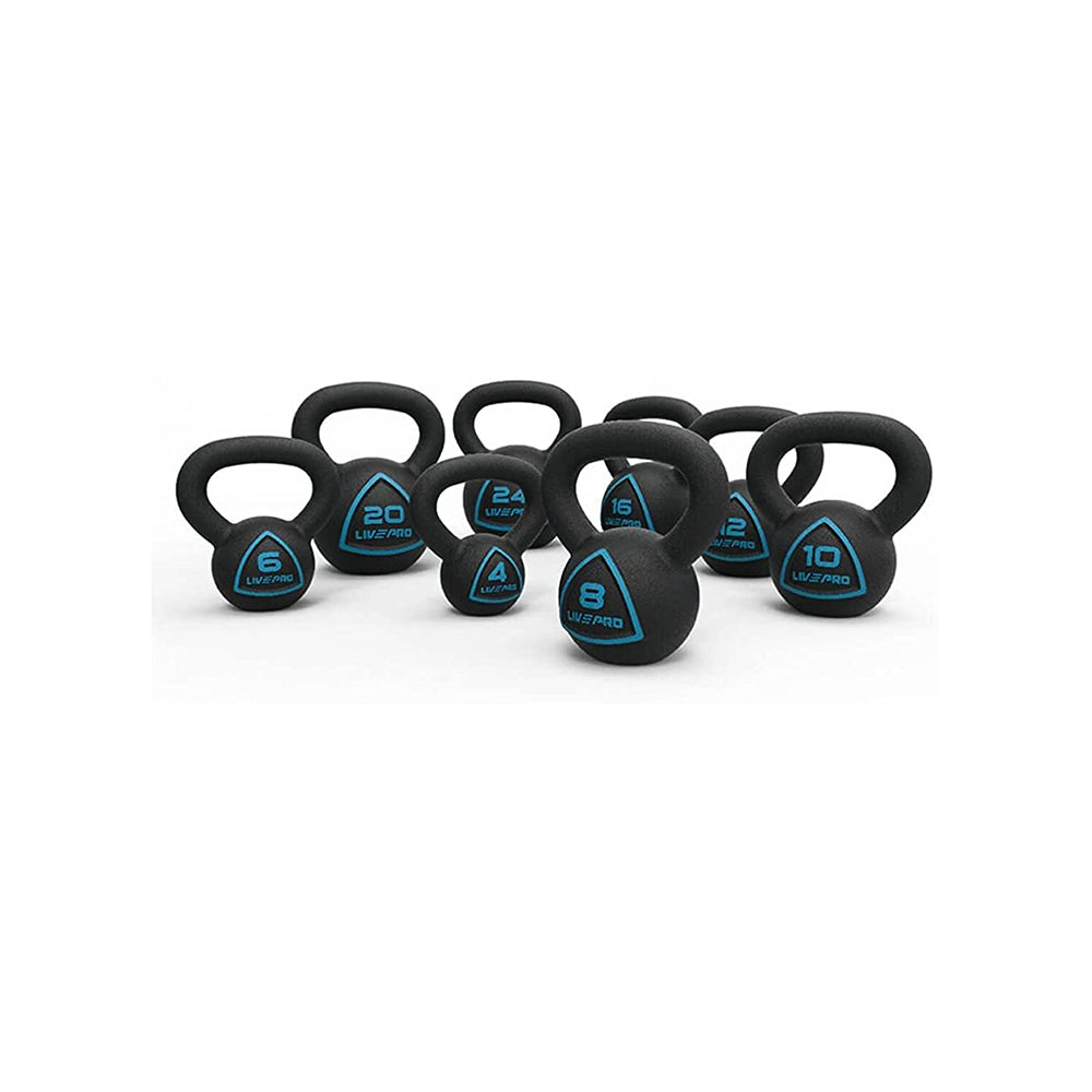 LivePro Cast Iron Kettlebell 4 KG to 28 KG - LP8041