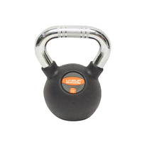 Thumbnail for LiveUp Rubber Coated Kettlebell Black Color - LS2044