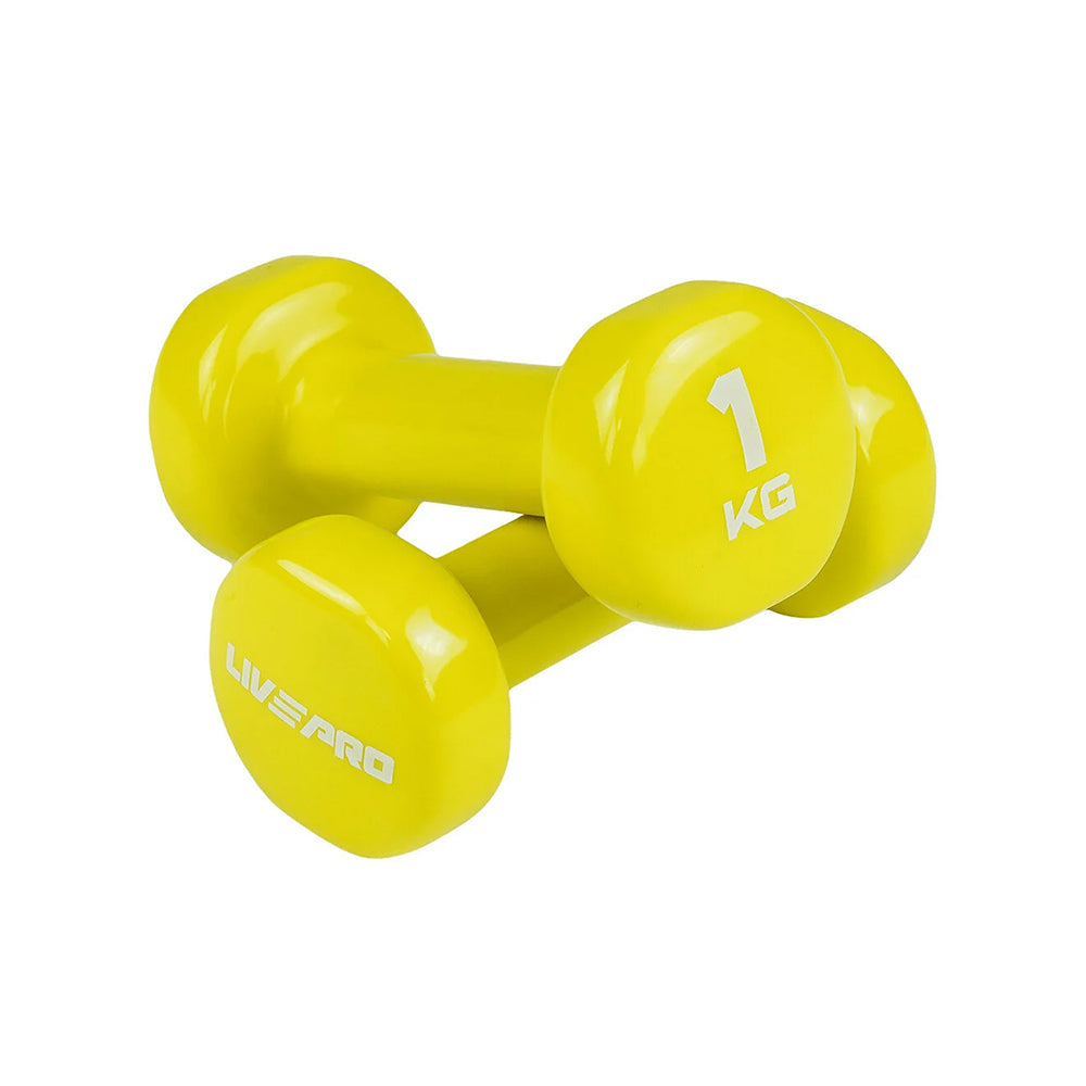 Livepro Vinyl Dumbbells 1 Kg to 5 Kg - LP8076