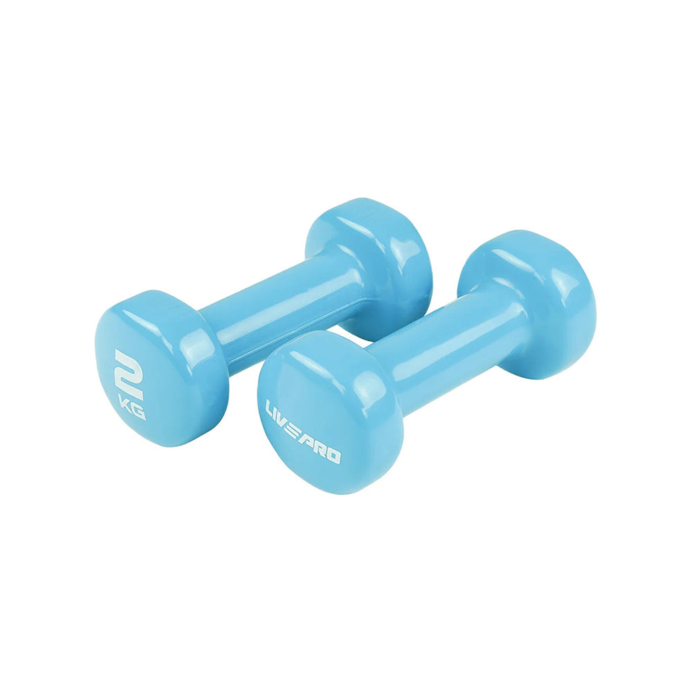 Livepro Vinyl Dumbbells 1 Kg to 5 Kg - LP8076