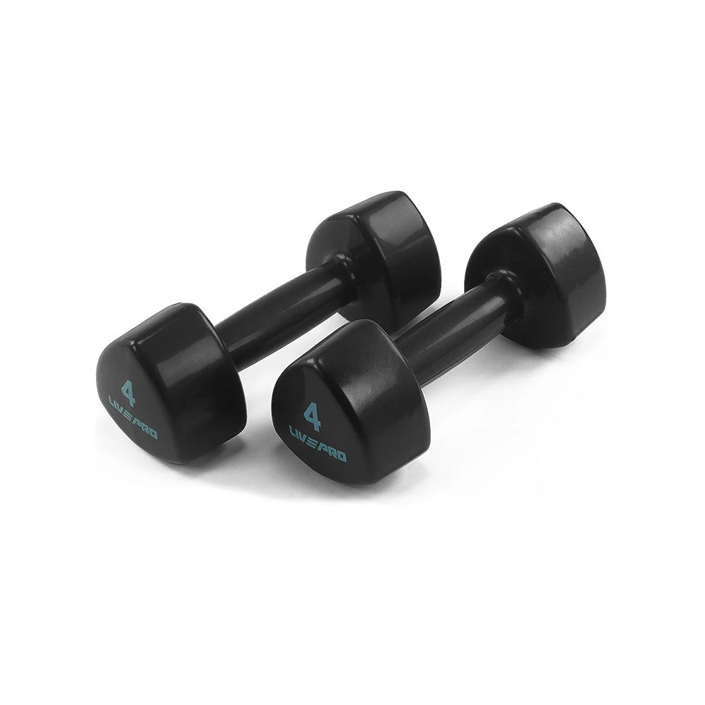 LivePro Black Studio Dumbbells Set 1 kg - 10 kg - LP8070