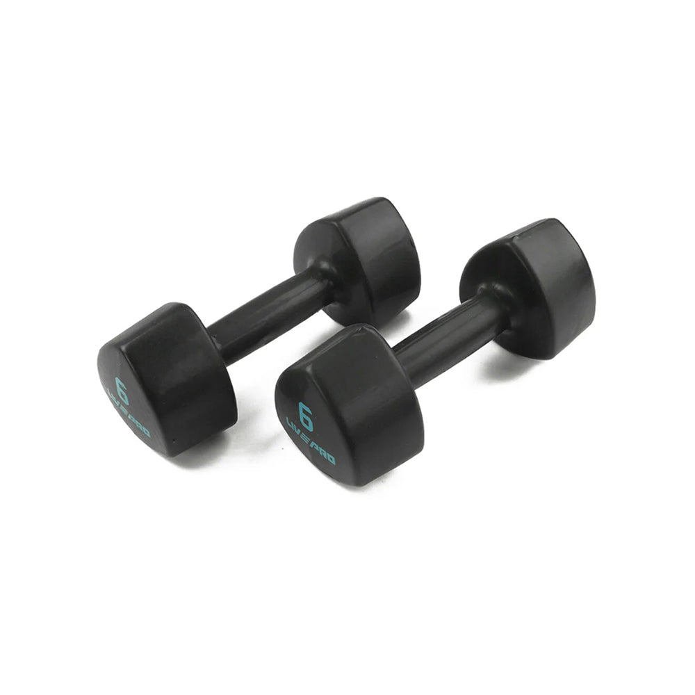 LivePro Black Studio Dumbbells Set 1 kg - 10 kg - LP8070