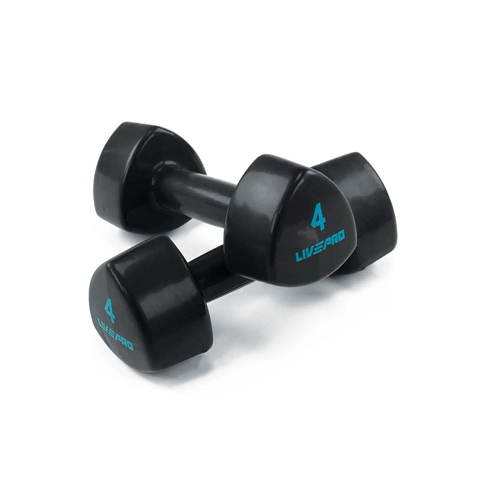 LivePro Black Studio Dumbbells Set 1 kg - 10 kg - LP8070