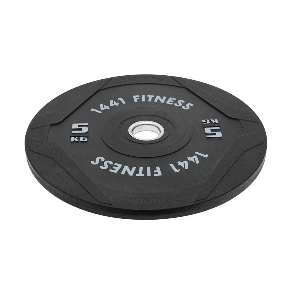 1441 Fitness PU Black Rubber Bumper Plates - 5 to 25 KG | Per Piece
