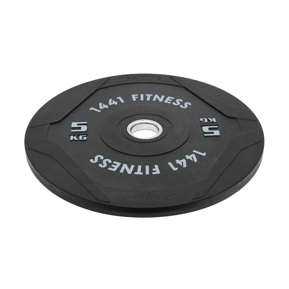 1441 Fitness PU Black Rubber Bumper Plates - 5 to 25 KG | Per Piece