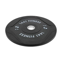 Thumbnail for 1441 Fitness PU Black Rubber Bumper Plates - 5 to 25 KG | Per Piece