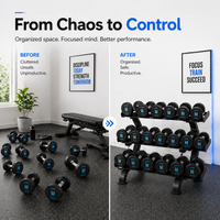 Thumbnail for Insight Fitness 3 Tier Dumbbell Rack - DR027