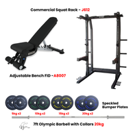 Thumbnail for J612 Squat Rack Combo with Plate Set and Bench - Bundle Offer