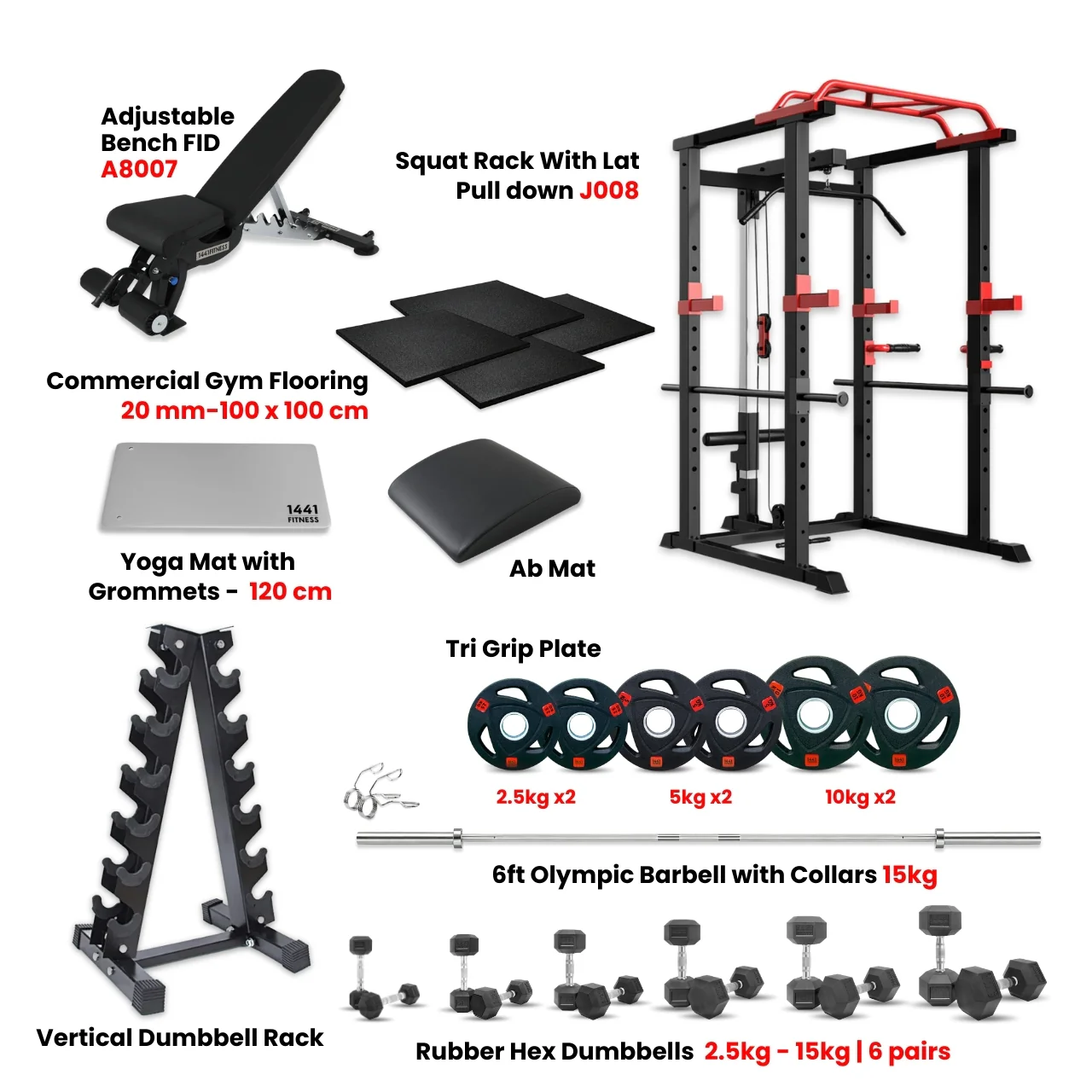 Beginner Home Gym Package #3A (Bundle Offer)