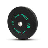 Thumbnail for PU Black Bumper Plates with 7 Ft Bar - 80 Kg Set-10Kg