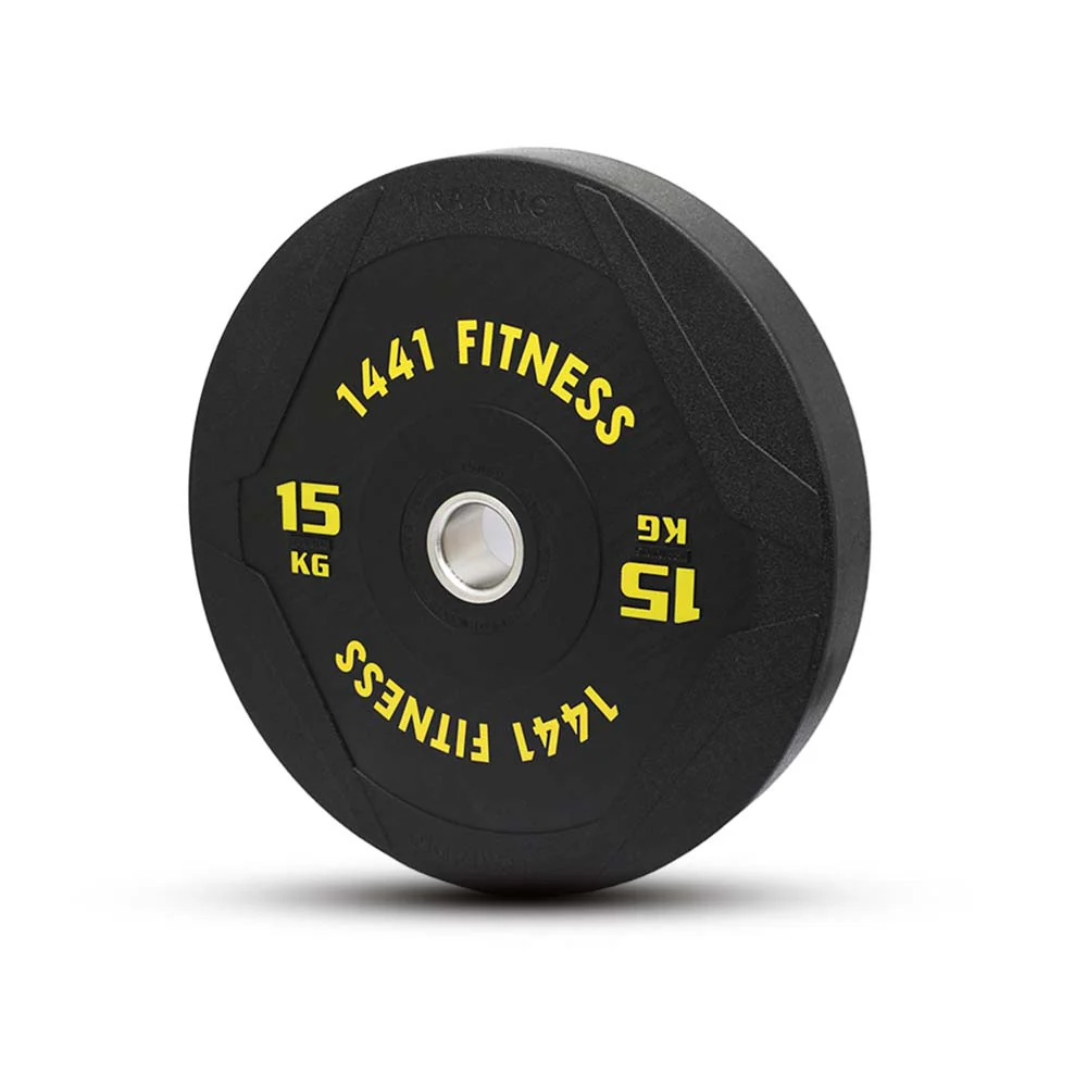 PU Black Bumper Plates -110 Kg Set - Bundle Offer - 15KG