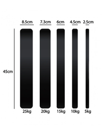Thumbnail for PU Black Bumper Plates with 7 Ft Bar - 80 Kg Set