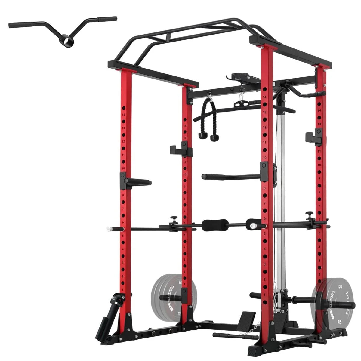 TA Sport GH722 Power Cage & Squat Rack – Black/Red