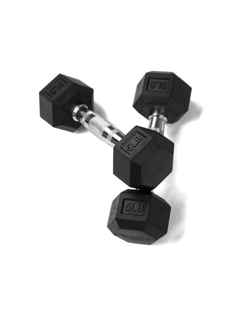 1441 Fitness  Rubber Hex Dumbbells - (Sold In Pair) | Weight in LBS