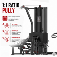 Thumbnail for Insight Fitness 3 Station Multi Gym BS004 with Leg Press Attachment BS004LP