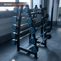 Thumbnail for Fixed Straight & Curl PU Barbell Set with Rack - 10 kg to 30 kg - Bundle Offer