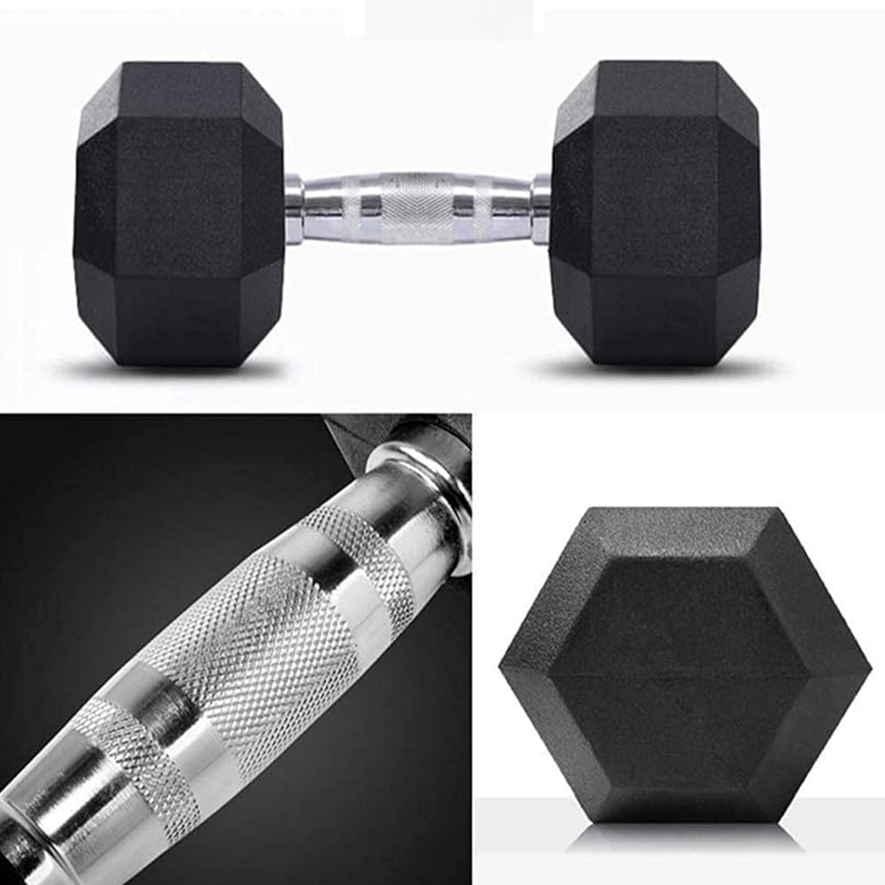 Rubber Hex Dumbbell