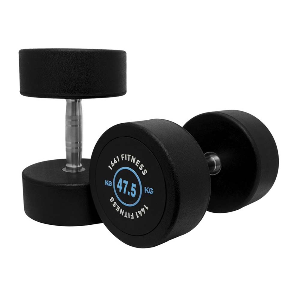 Rubber Round Dumbbells - 47.5 Kg