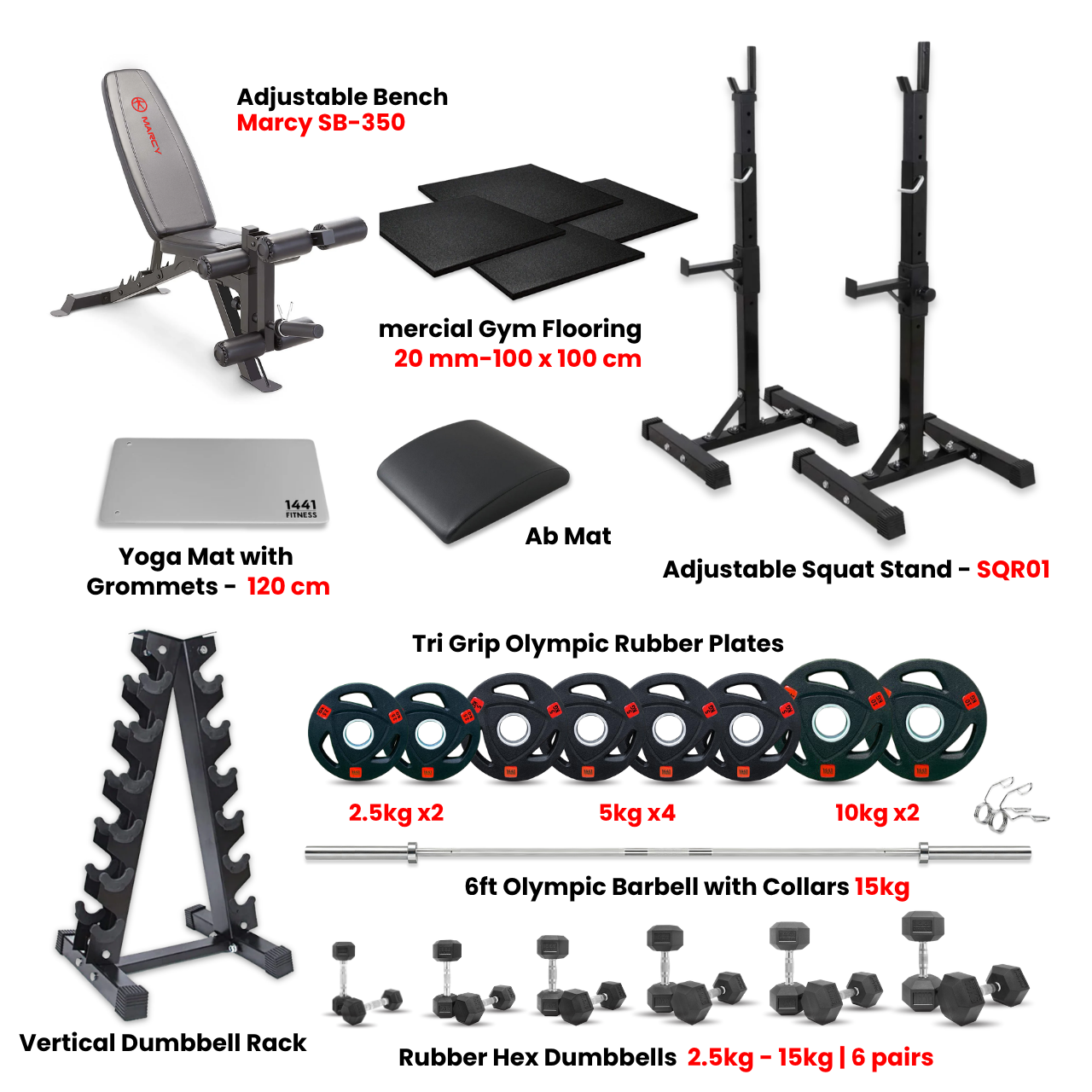 SQR01 Squat Rack Home Gym Bundle Offer  - 2