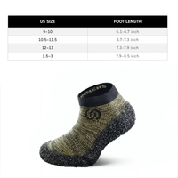 Thumbnail for Skinners Kids Barefoot Socks 1.0 - Olive Green (Size 30-32)