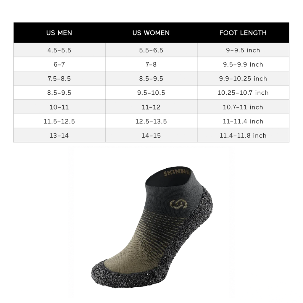 Skinners Barefoot Socks 2.0 Moss