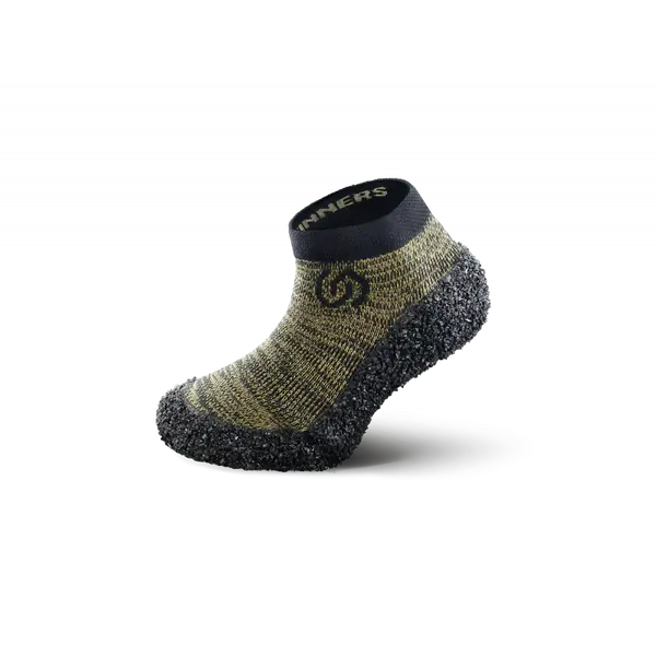 Skinners Kids Barefoot Socks 1.0 - Olive Green (Size 30-32)