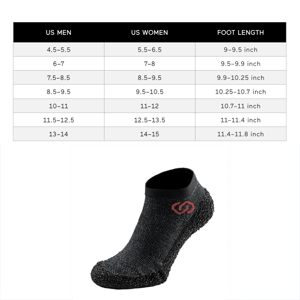 Skinners Socks - Ultra-Light for Running, Hiking, Yoga & Travel - Speckled Black
