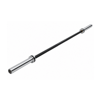 Thumbnail for 1441 Fitness 7 Ft Power Lifting Barbell Bar - Black/Chrome