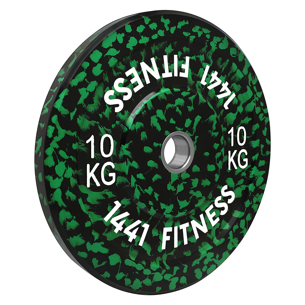7 Ft Olympic Bar with Camouflage Bumper Plates Set - 60 KG Set | 1441 Fitness
