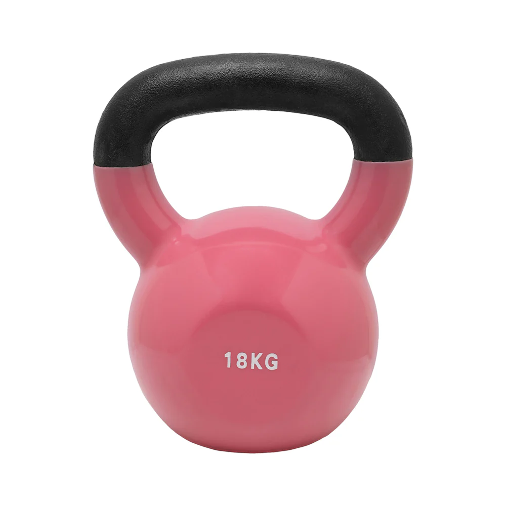 Vinyl Coated Kettlebell 6 Kg to 20 Kg Set with 2 Tier Rack - Bundle Offer - 18KG