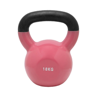 Thumbnail for Vinyl Coated Kettlebell 6 Kg to 20 Kg Set with 2 Tier Rack - Bundle Offer - 18KG