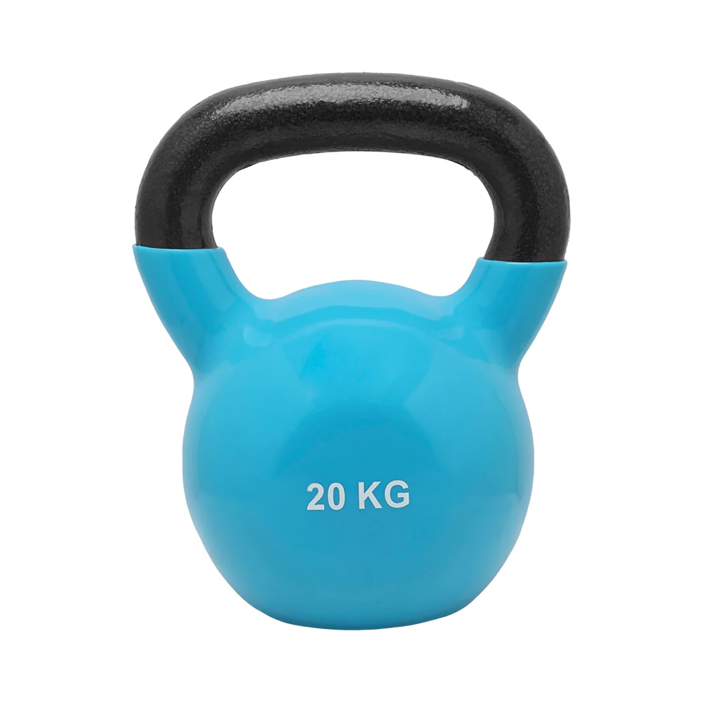 Vinyl Coated Kettlebell 6 Kg to 20 Kg Set with 2 Tier Rack - Bundle Offer - 20KG