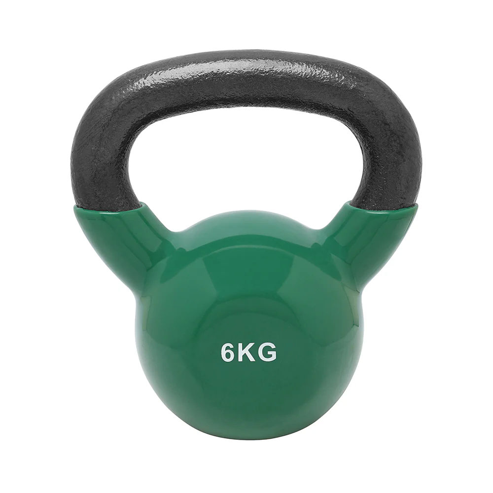 Vinyl Coated Kettlebell 6 Kg to 20 Kg Set with 2 Tier Rack - Bundle Offer - 6KG