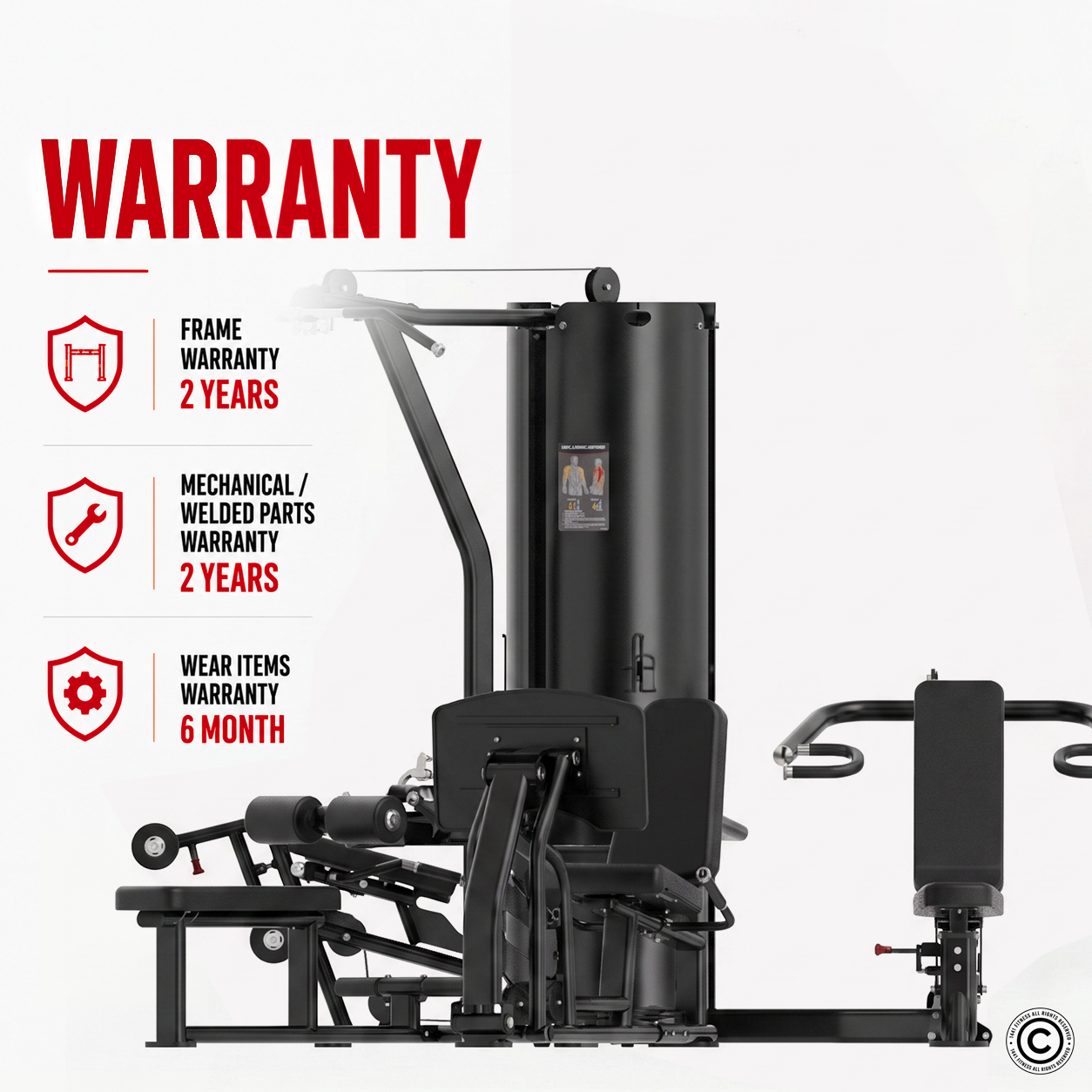 Insight Fitness 3 Station Multi Gym BS004 with Leg Press Attachment BS004LP