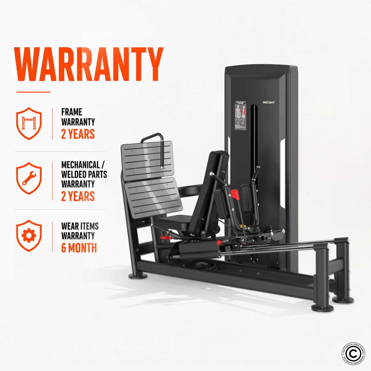 Insight Fitness Seated Leg Press / Hack Squat - SA040